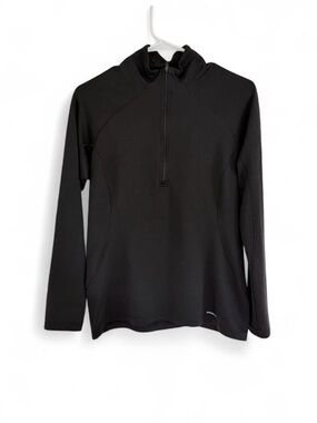 Patagonia Capilene 3 Midweight Pullover Womens S Black Quarter Zip Base Layer